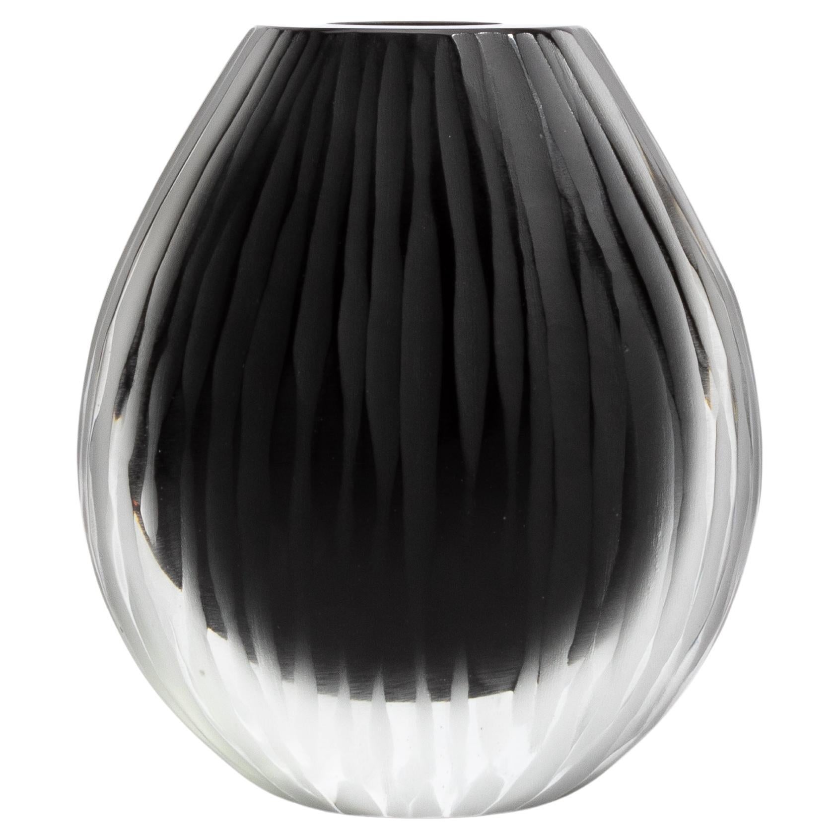 Vaso di Murano soffiato a mano Supremo in Nero Piccolo
