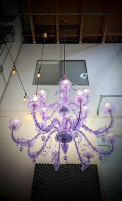 Hand blown Rezzonico style chandelier - Highland.468