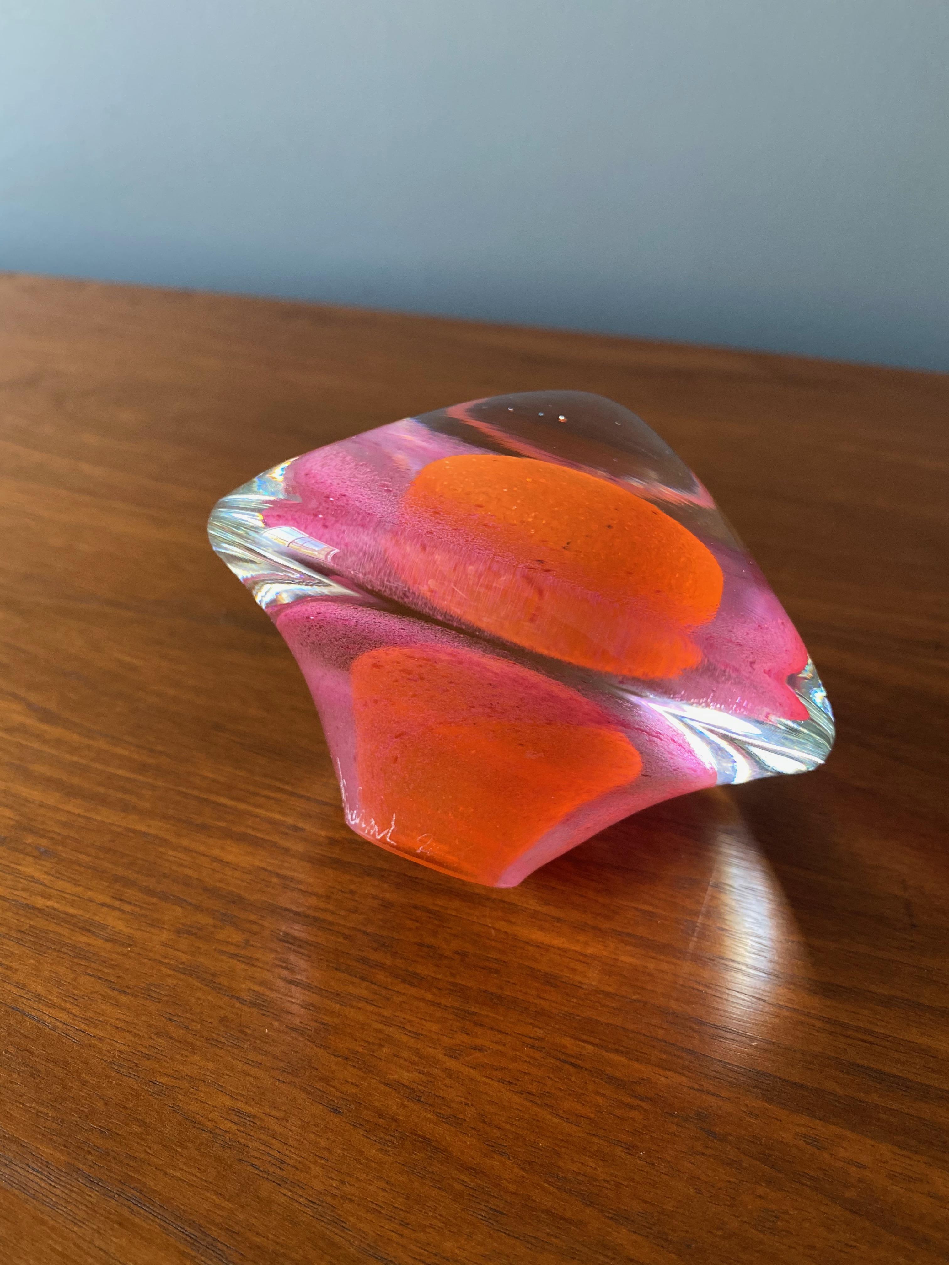 Hand Blown Sculptural Art Glass Paper Weight by Crims of Montreal 1