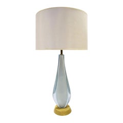 Hand-Blown Seguso Sommerso Glass Table Lamp, 1950s