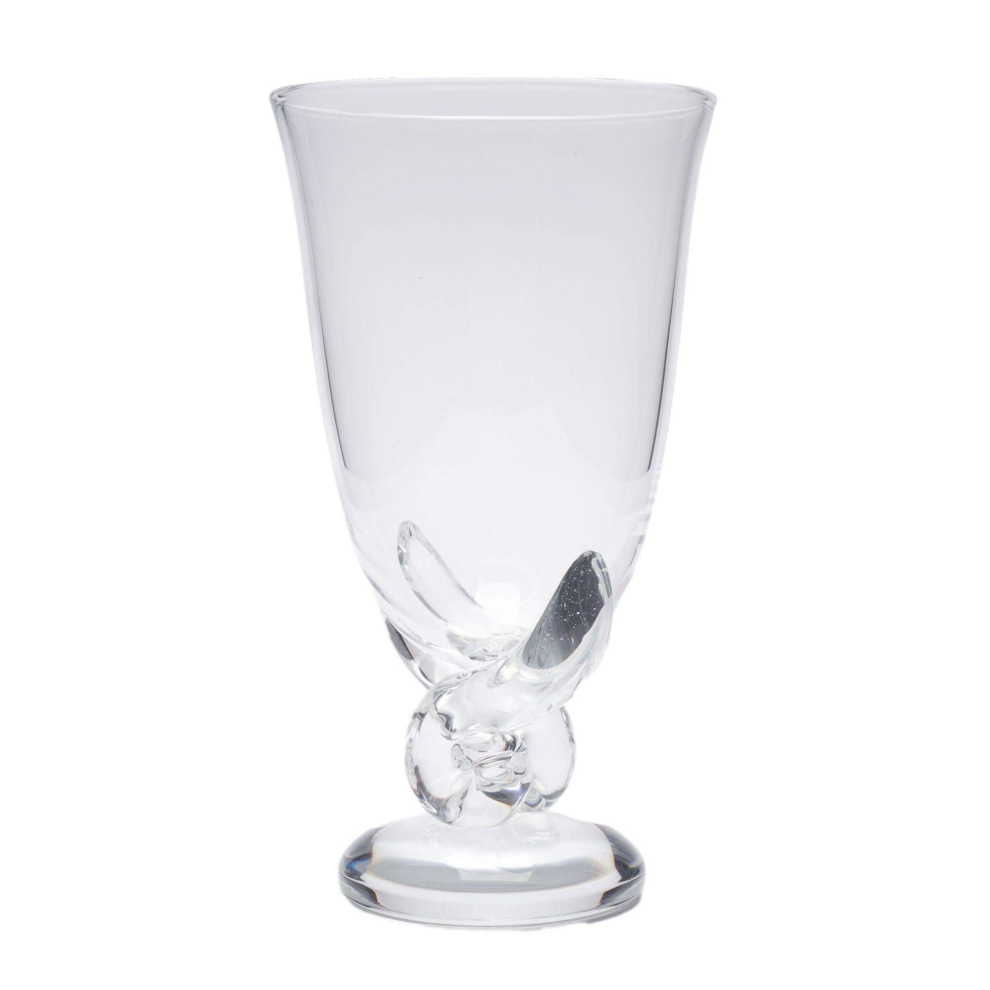 Americano Vaso a base di vortice soffiato a mano di Steuben, 1949 in vendita