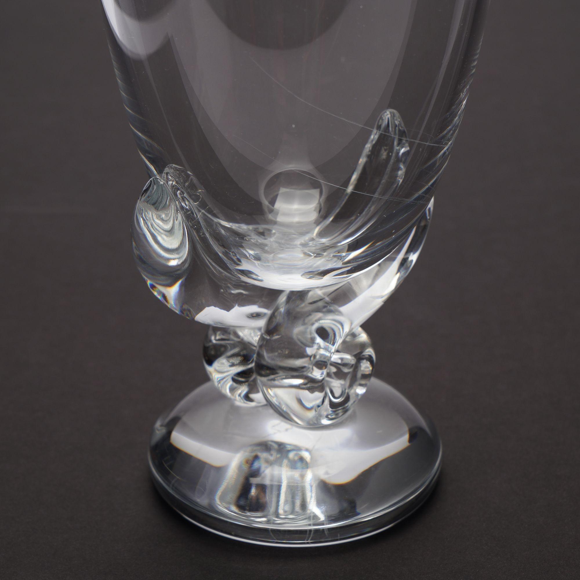 Vaso a base di vortice soffiato a mano di Steuben, 1949 in vendita 2
