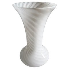 Hand-blown swirled glass vase. Italy, 1960-1969.