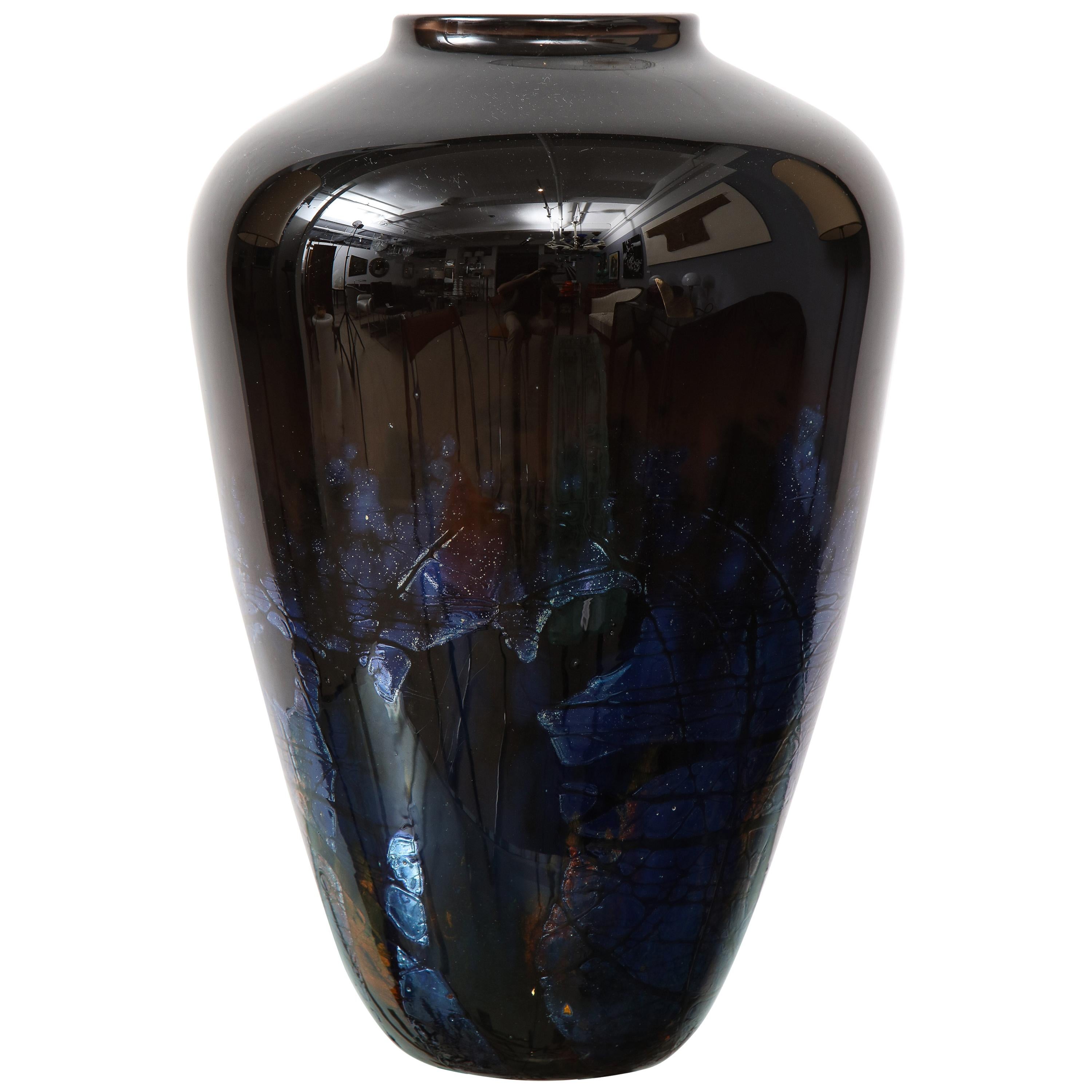 Hand Blown Vase by Chris Ross For Sale