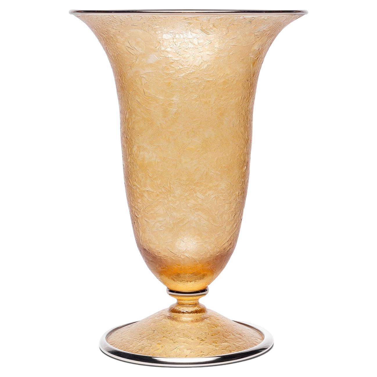 Hand-Blown Vase by Vetrerie di Empoli For Sale