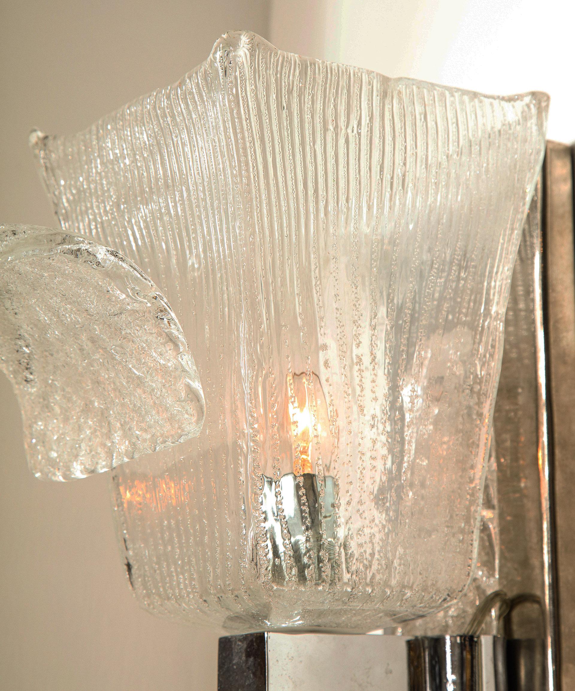Aplique de cristal veneciano soplado a mano Moderno de mediados de siglo en venta