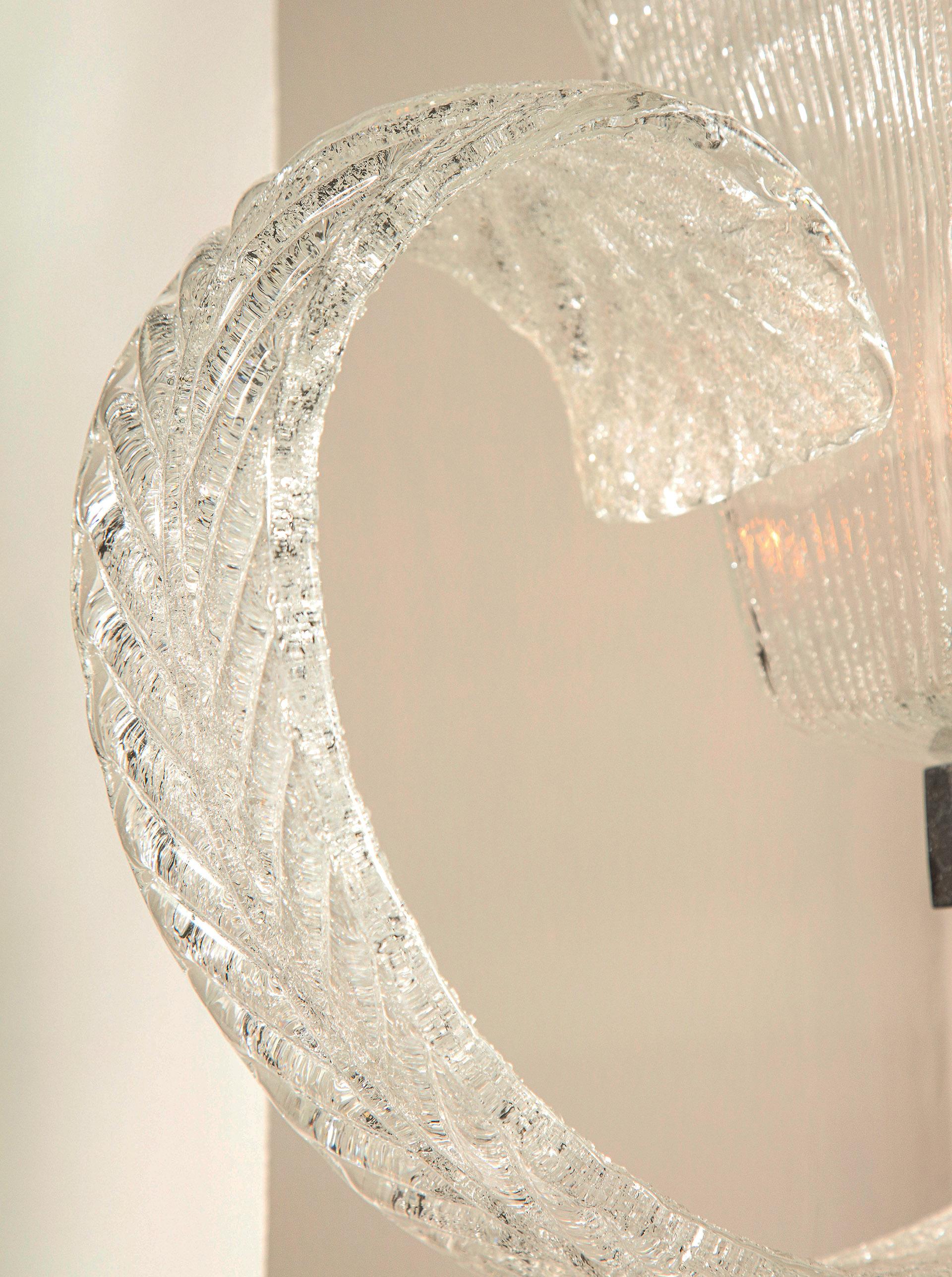 Aplique de cristal veneciano soplado a mano en Bueno estado para la venta en Lyndhurst, NJ