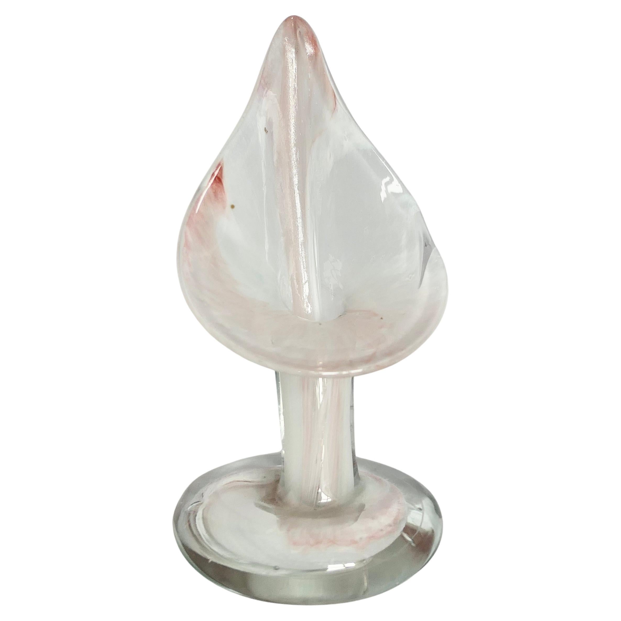 Hand Blown Victorian Semi Opalescent Jack in the Pulpit Vase    For Sale