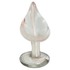 Hand Blown Victorian Semi Opalescent Jack in the Pulpit Vase   