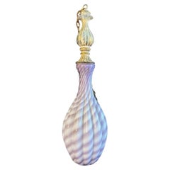 Handgeblasene Vintage Murano lila Swirl Pendelleuchte