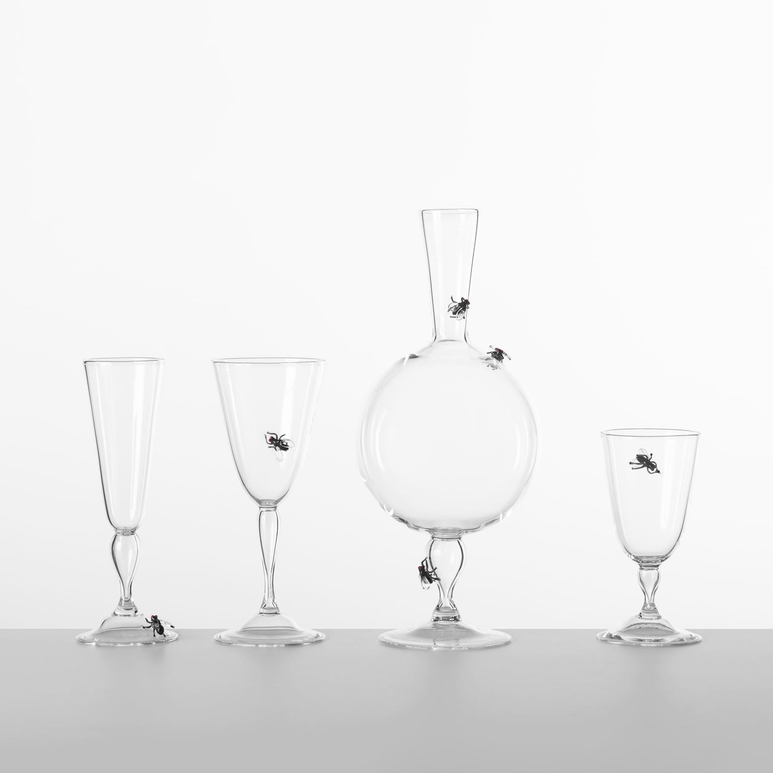 'Vanitas Wine Glass' Hand Blown Wine Glass by Simone Crestani In New Condition In Camisano Vicentino, IT