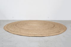 Hand braided 10ft Round Woven 'Montreal' Natural Sisal Rug, Made in India