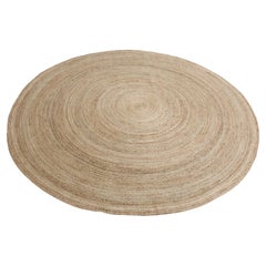 Used Hand braided 10ft Round Woven 'Montreal' Natural Sisal Rug, Made in India
