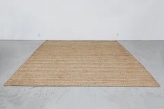 Hand Braided 10ft Square Woven 'Montreal' Natural Sisal Rug, Made in India