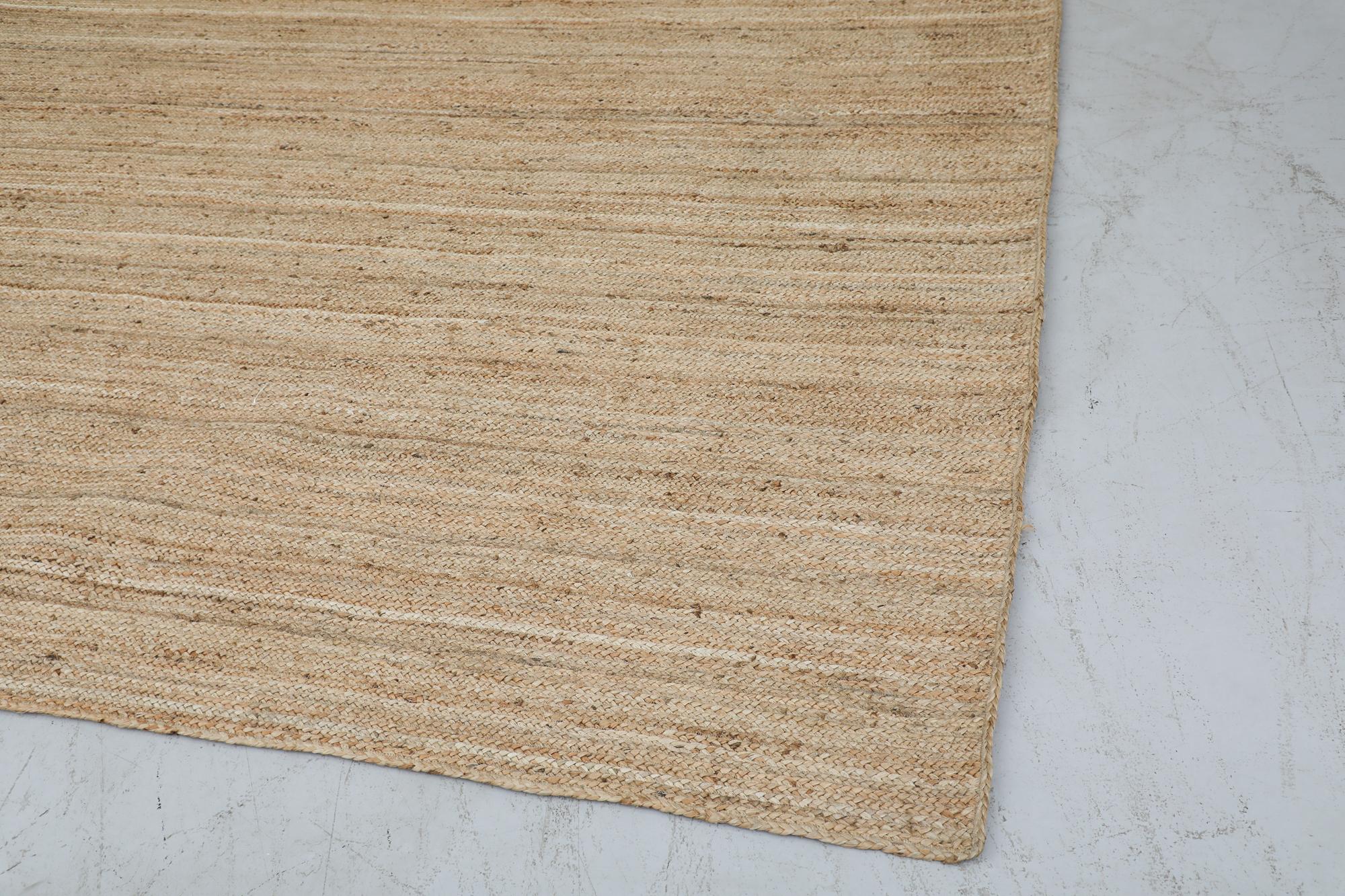 Hand Braided 10ft Square Woven 'Montreal' Natural Sisal Rug, Made in India In Good Condition For Sale In Los Angeles, CA