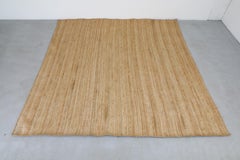 Hand Braided Woven Sisal Rug, Organic Modern Style, India, 10ft x 9ft