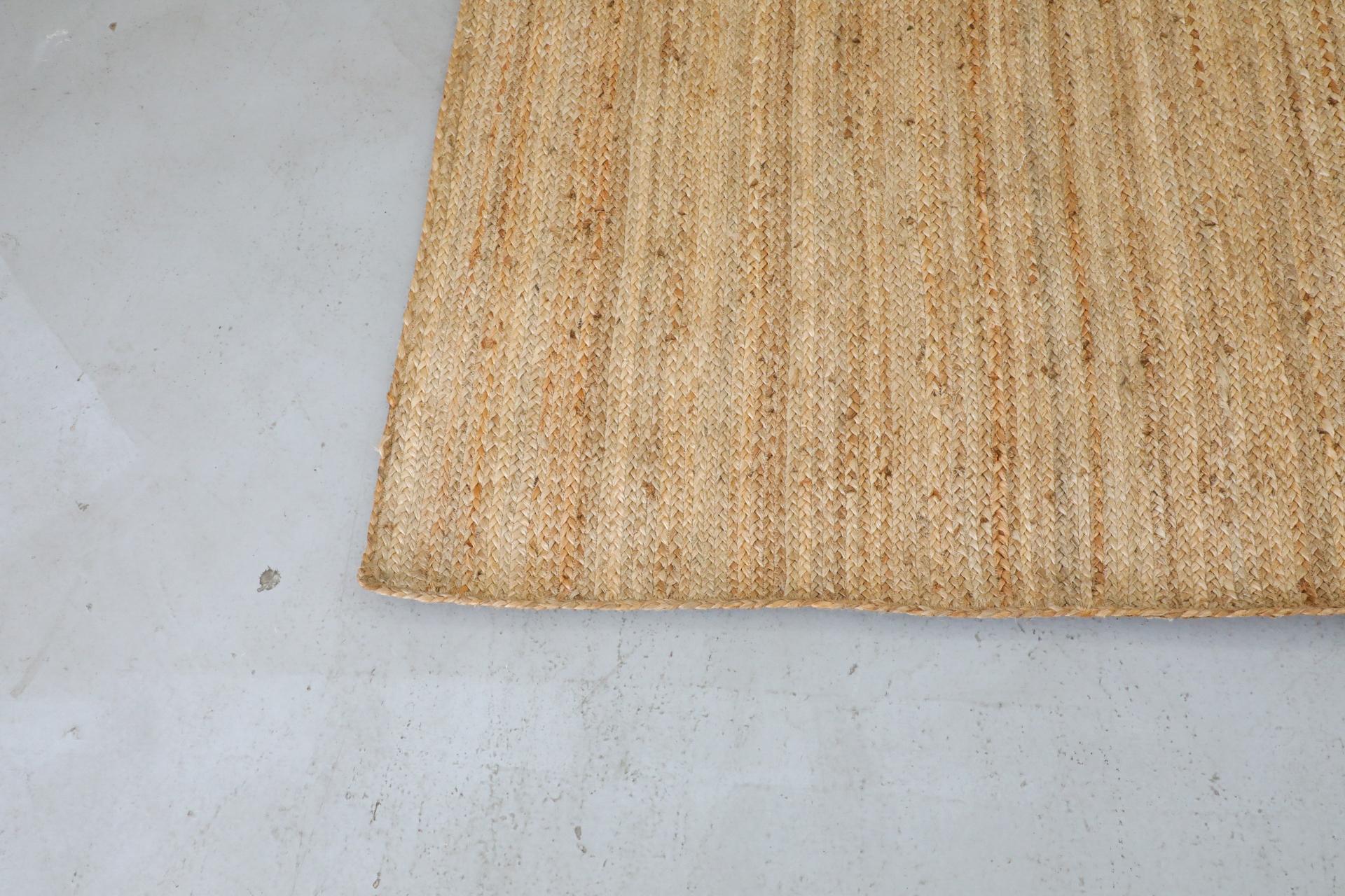 Hand Braided 10x9ft Woven Sisal Rug In Good Condition For Sale In Los Angeles, CA