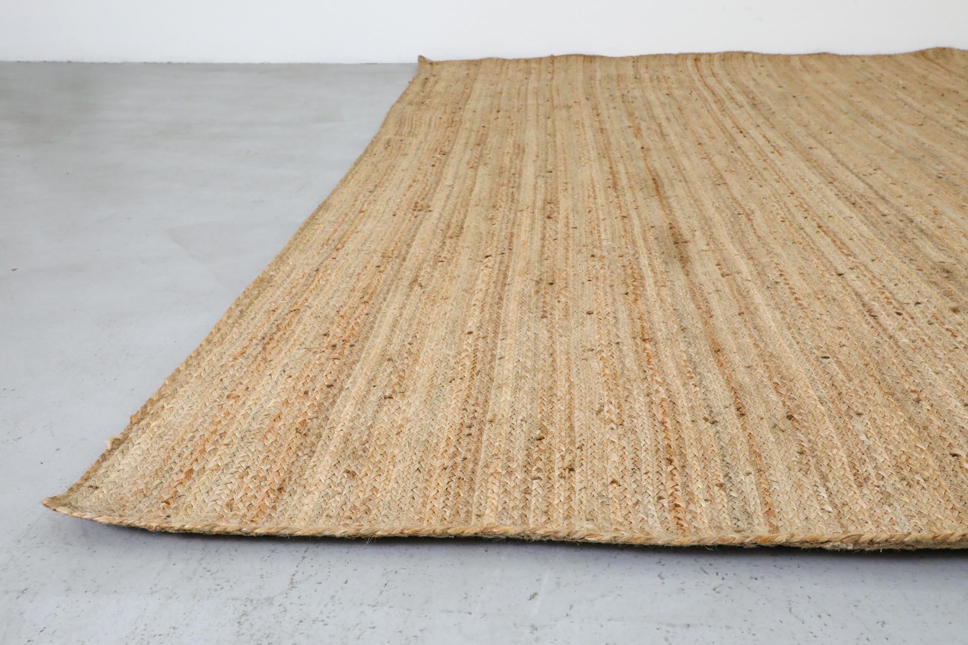 20th Century Hand Braided 10x9ft Woven Sisal Rug For Sale