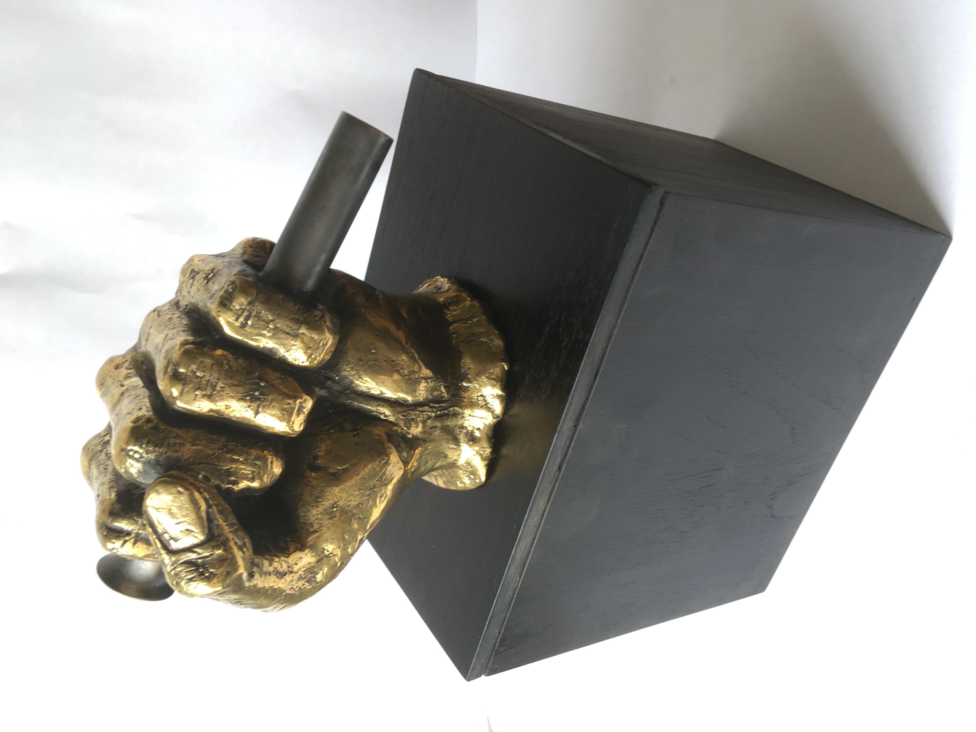 Hand Bronze Sculpted Vase by Gustavo Dias 3