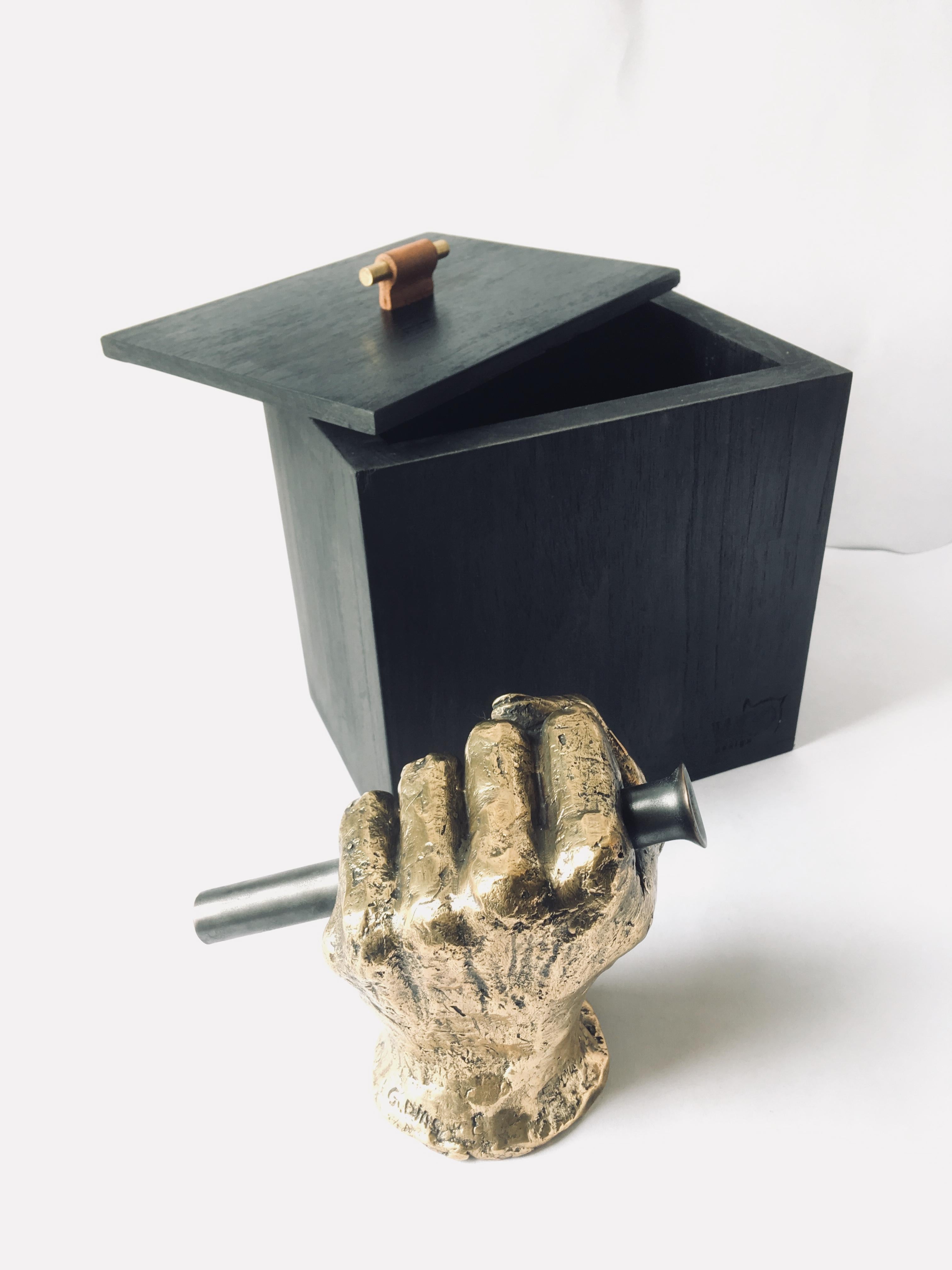 Hand Bronze Sculpted Vase by Gustavo Dias 5