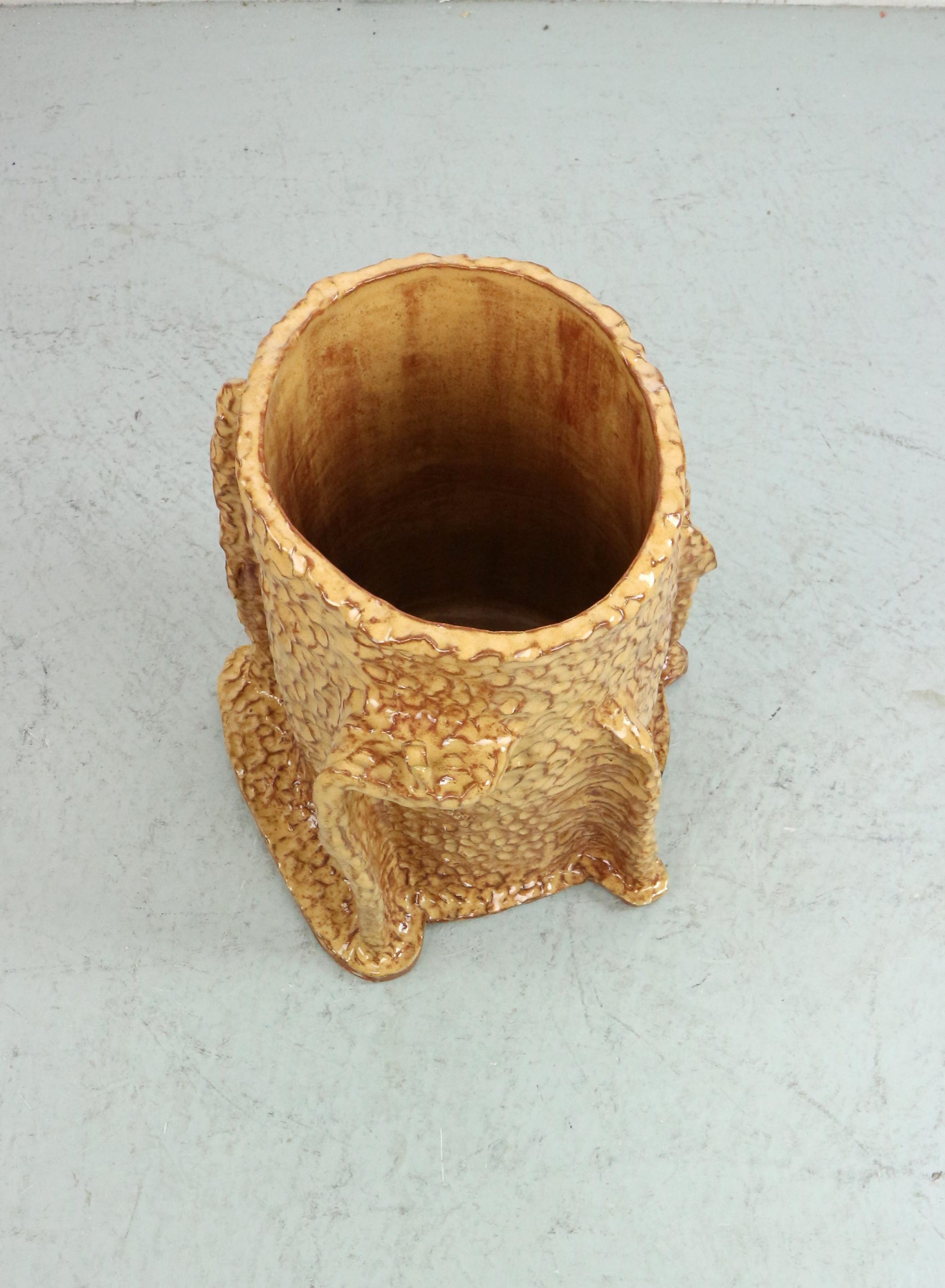 handgefertigte glasierte Keramik-Pflanzgefäße im Angebot 2