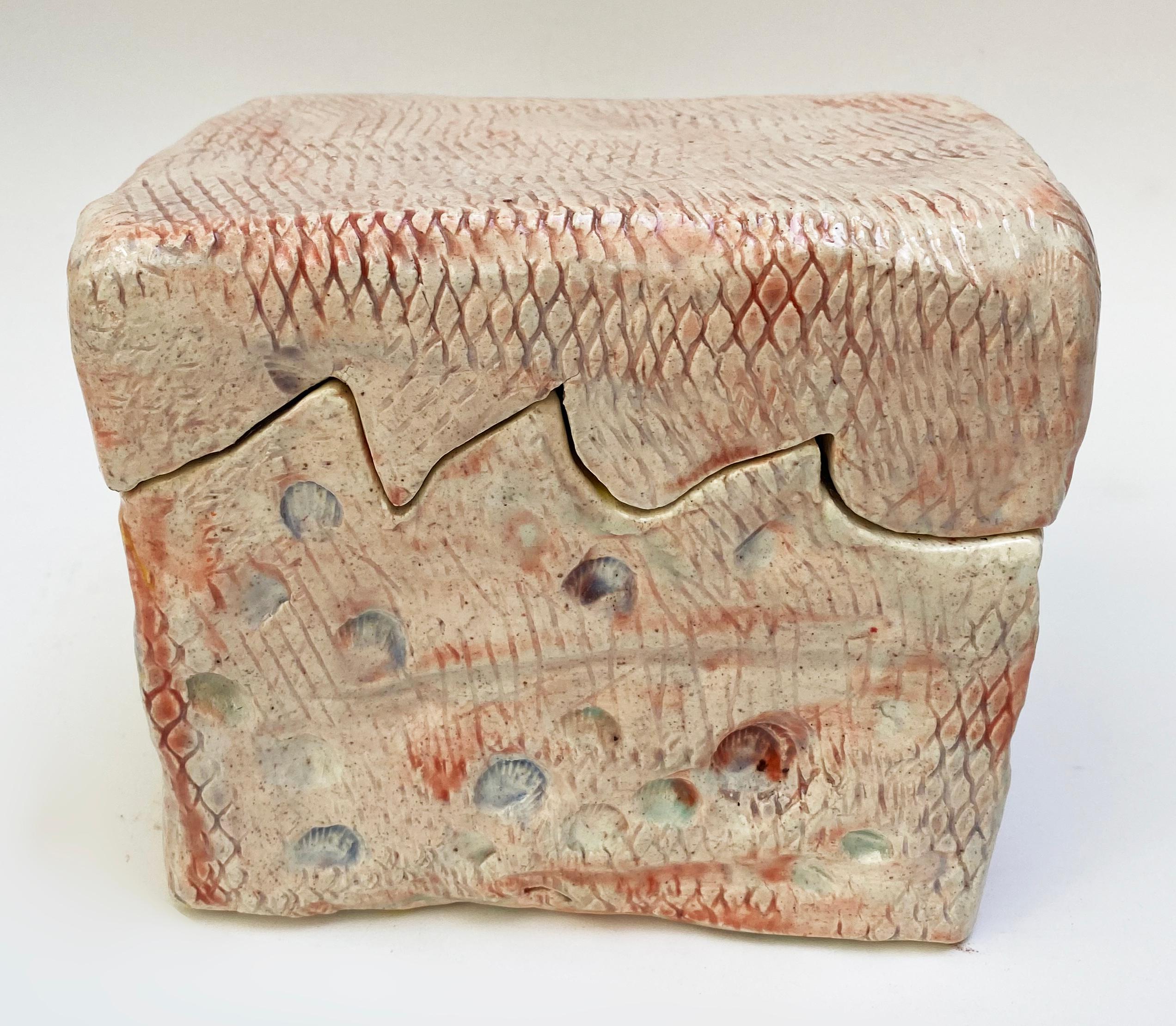 Hand Built Abstract Sculptural Glazed Ceramic Box. Fitted Lid

Offered for sale is a handmade abstract form ceramic box that is signed and dated by Rexx Fischer. The box is both functional and a sculptural object. Rexx is a painter and ceramicist.
