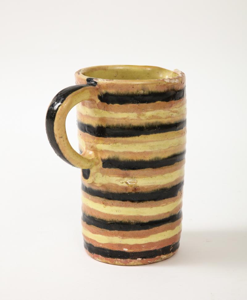 Hand-Built and Glazed Pitcher by Anne Dangar, France, c. 1945 In Good Condition For Sale In New York City, NY