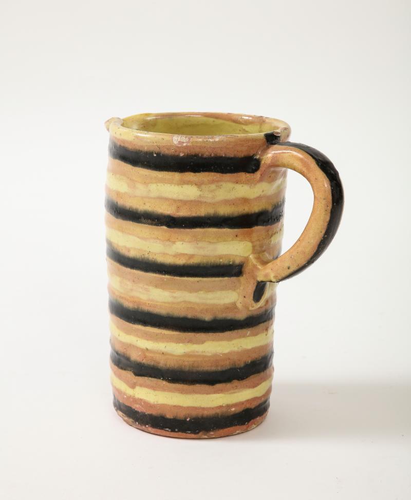 Ceramic Hand-Built and Glazed Pitcher by Anne Dangar, France, c. 1945 For Sale