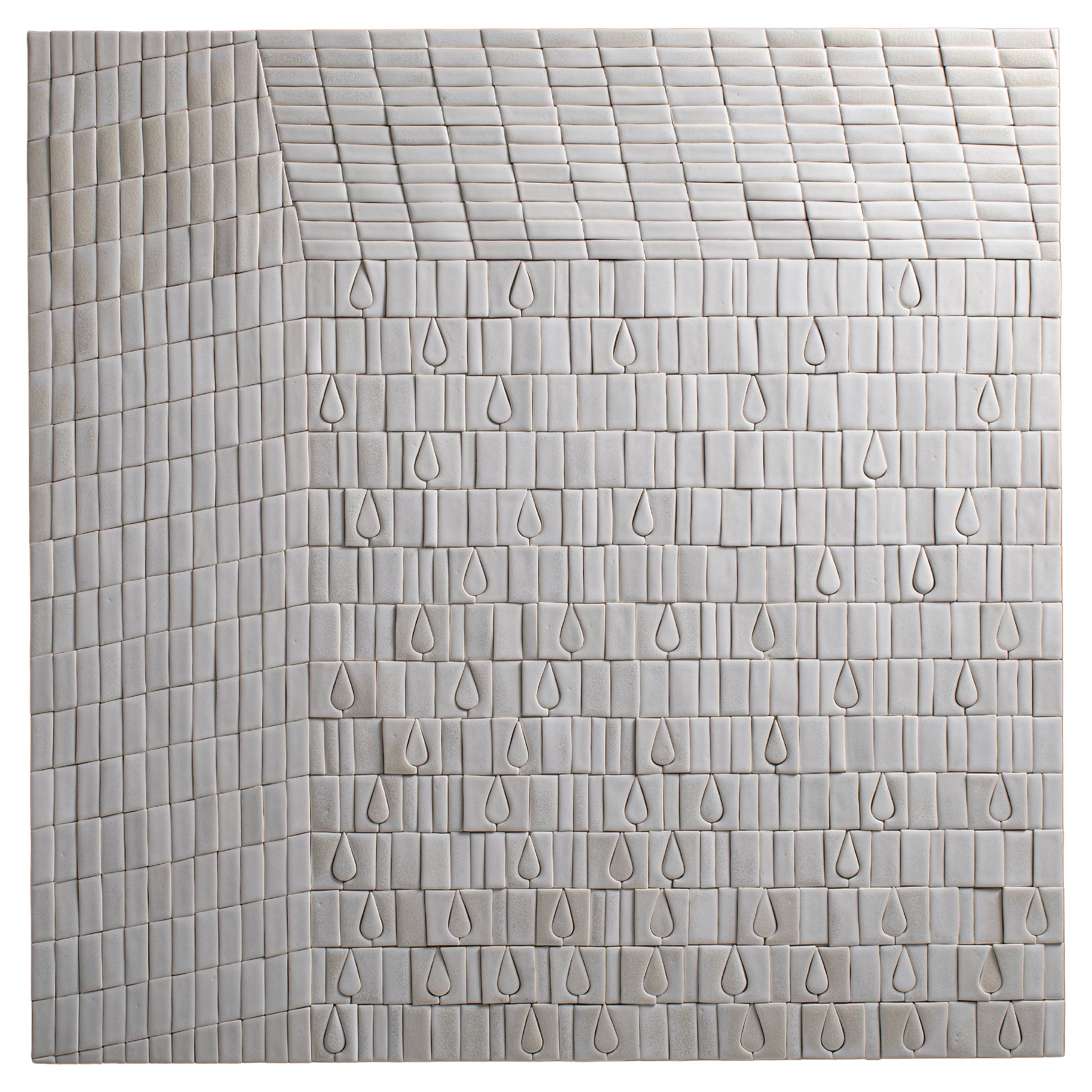Hand Built and Glazed Porcelain Wall Piece by Kirsi Kivivirta, In-Stock For Sale