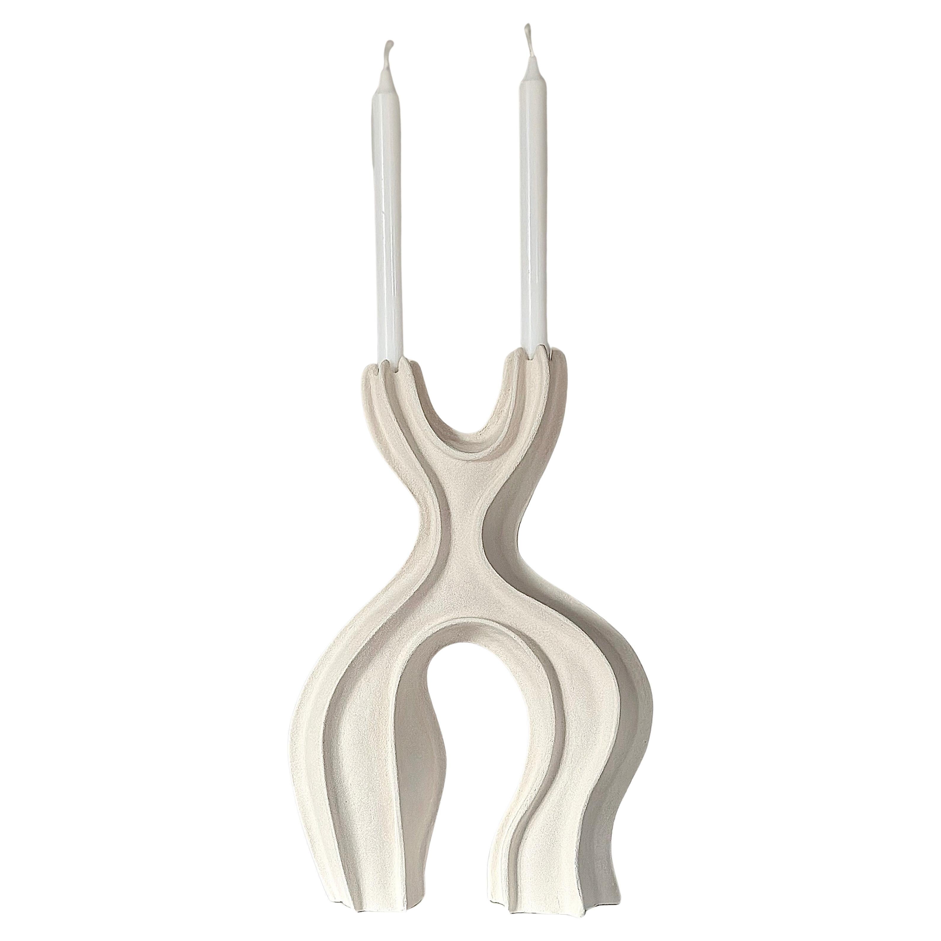 Hand built ceramic candleholder by Norwegian artist Jossolini