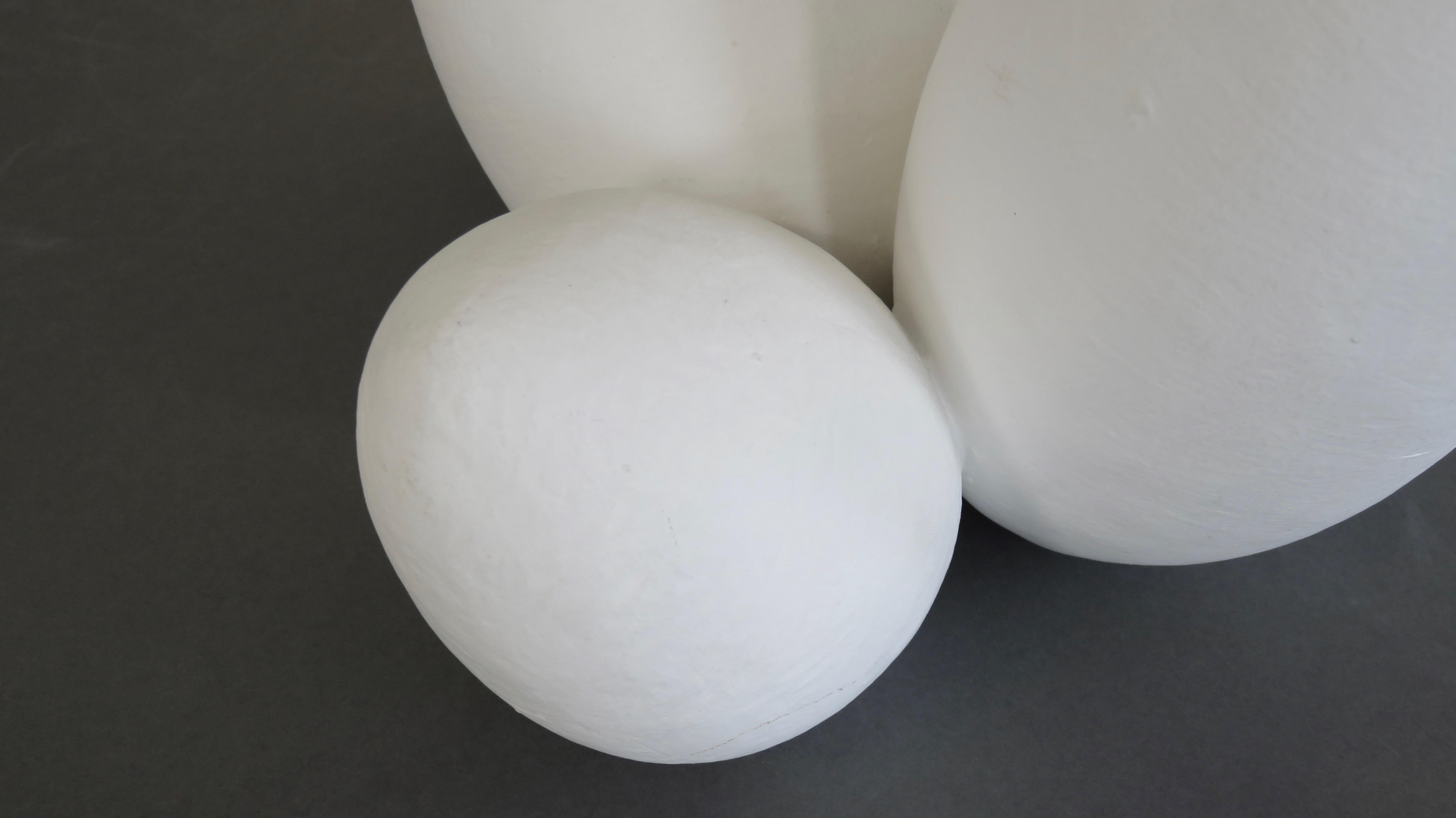 Sculpture composite en céramique blanche « Nuage blanc ».  en vente 6