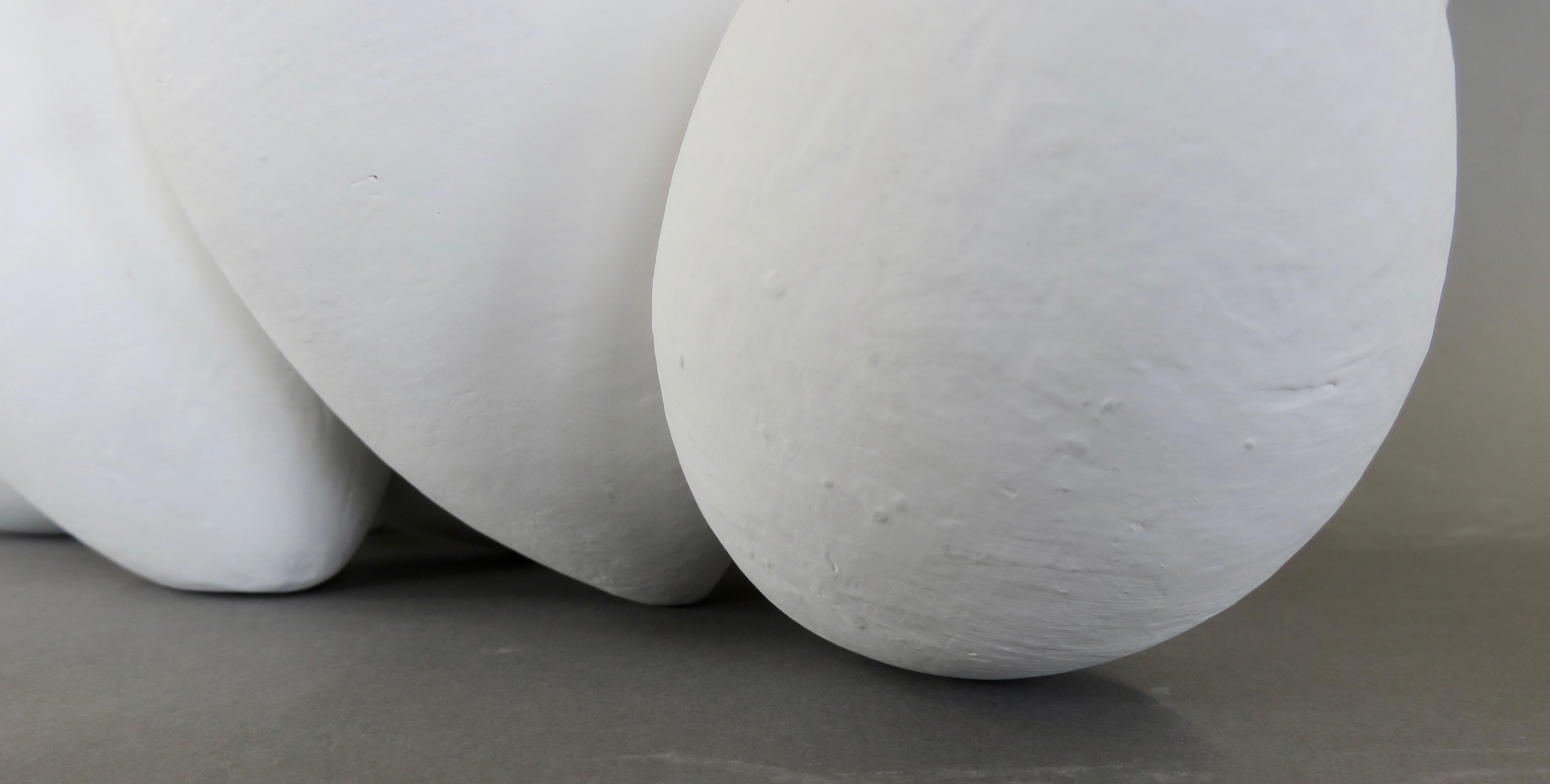 Sculpture composite en céramique blanche « Nuage blanc ».  en vente 7