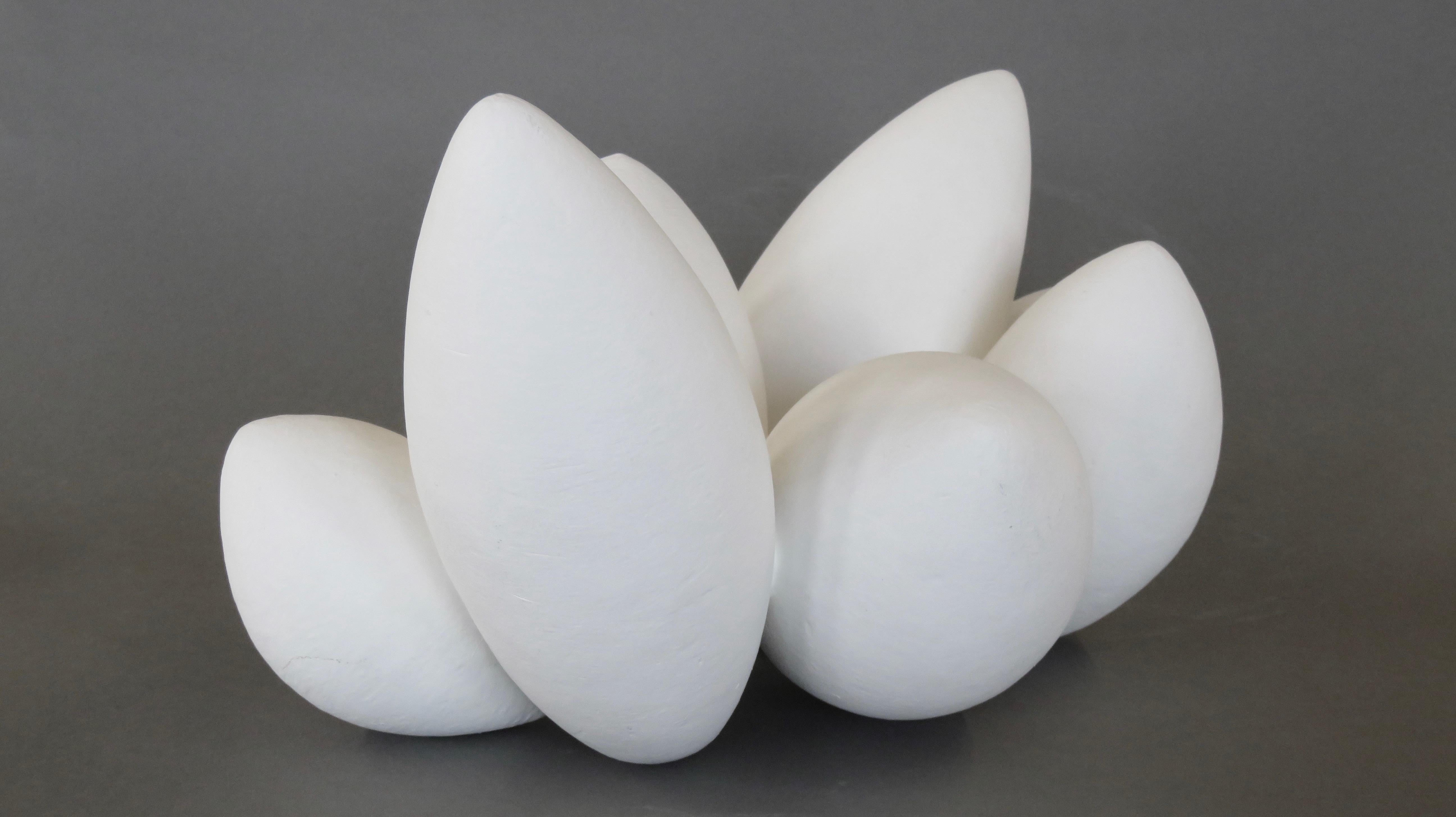 Americano Scultura composita in ceramica bianca 