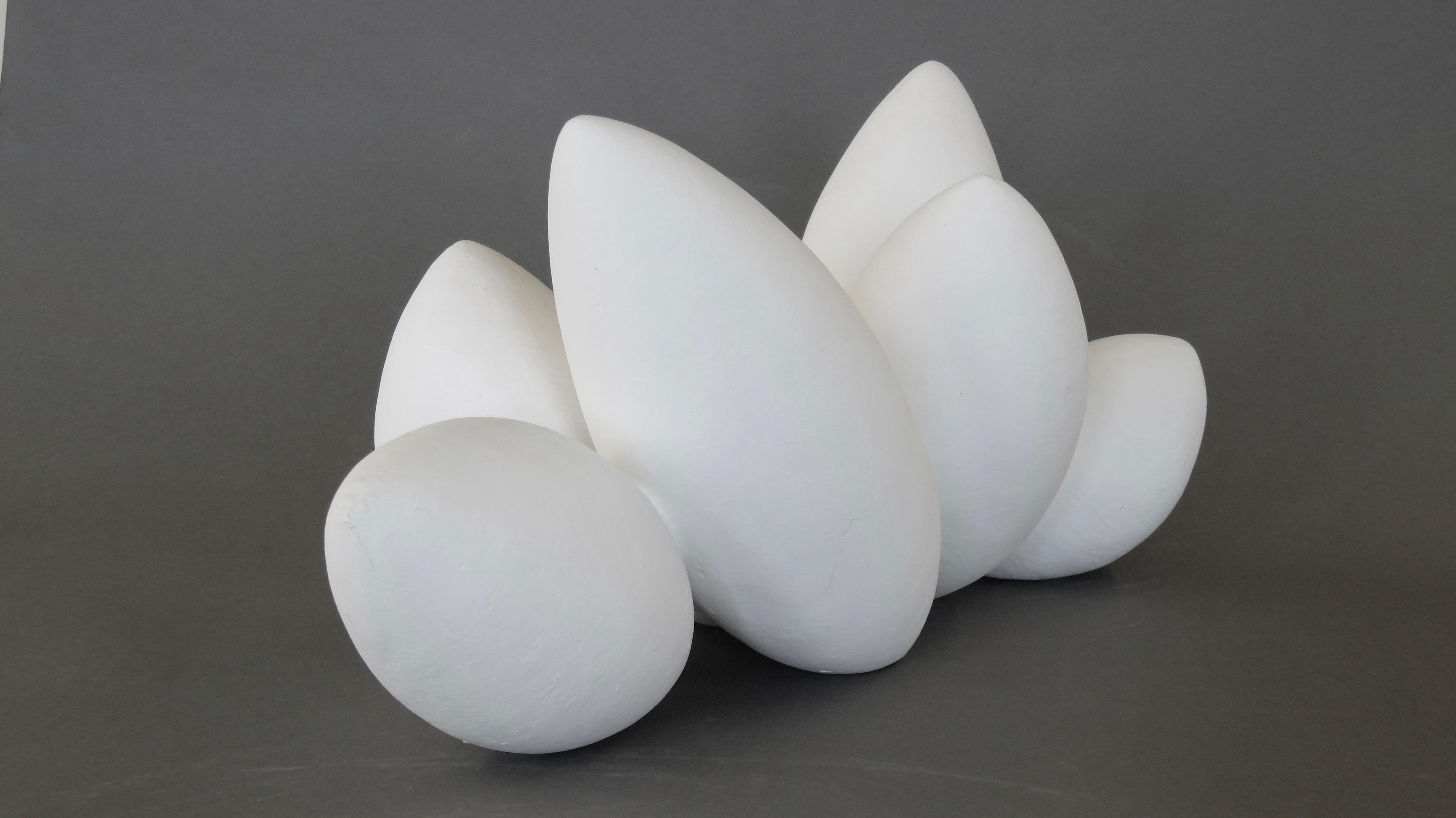 Contemporary White Ceramic Composite Sculpture 