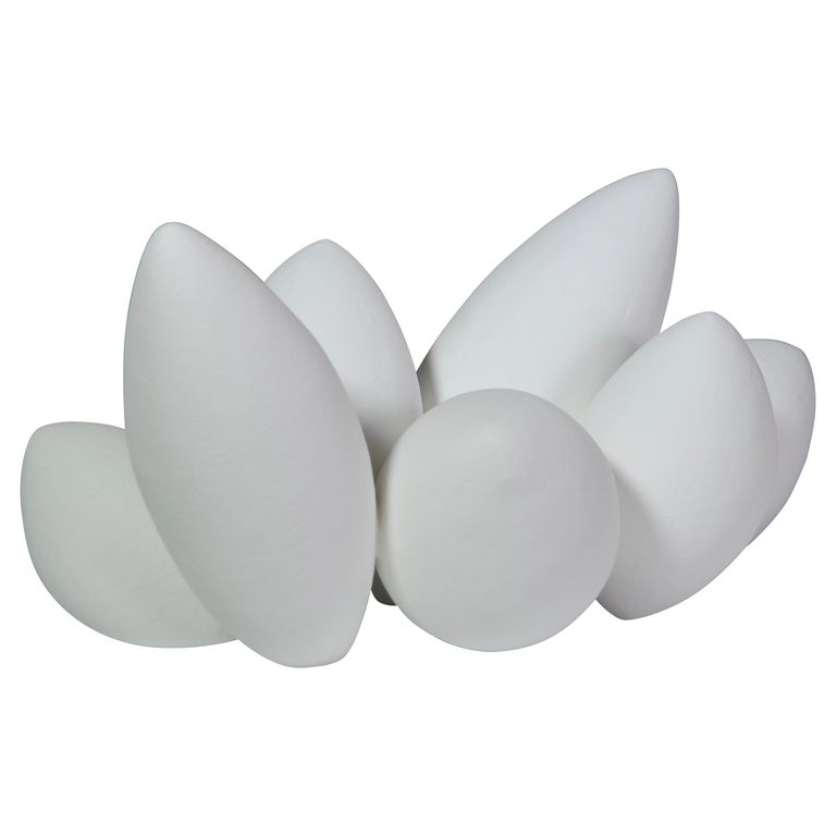 White Ceramic Composite Sculpture "White Cloud" For Sale at 1stDibs