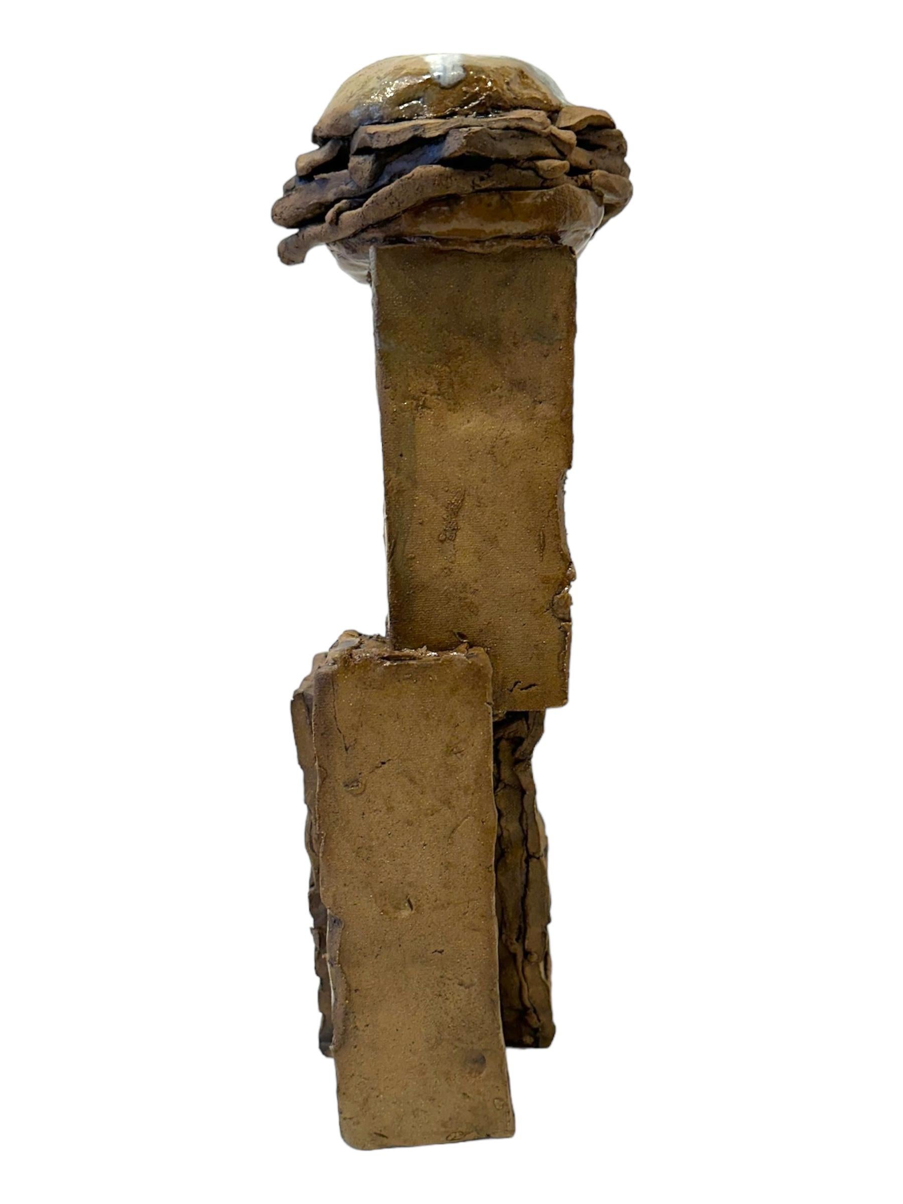 Industrial Hand Built Earthenware Monument to a Hamburger For Sale