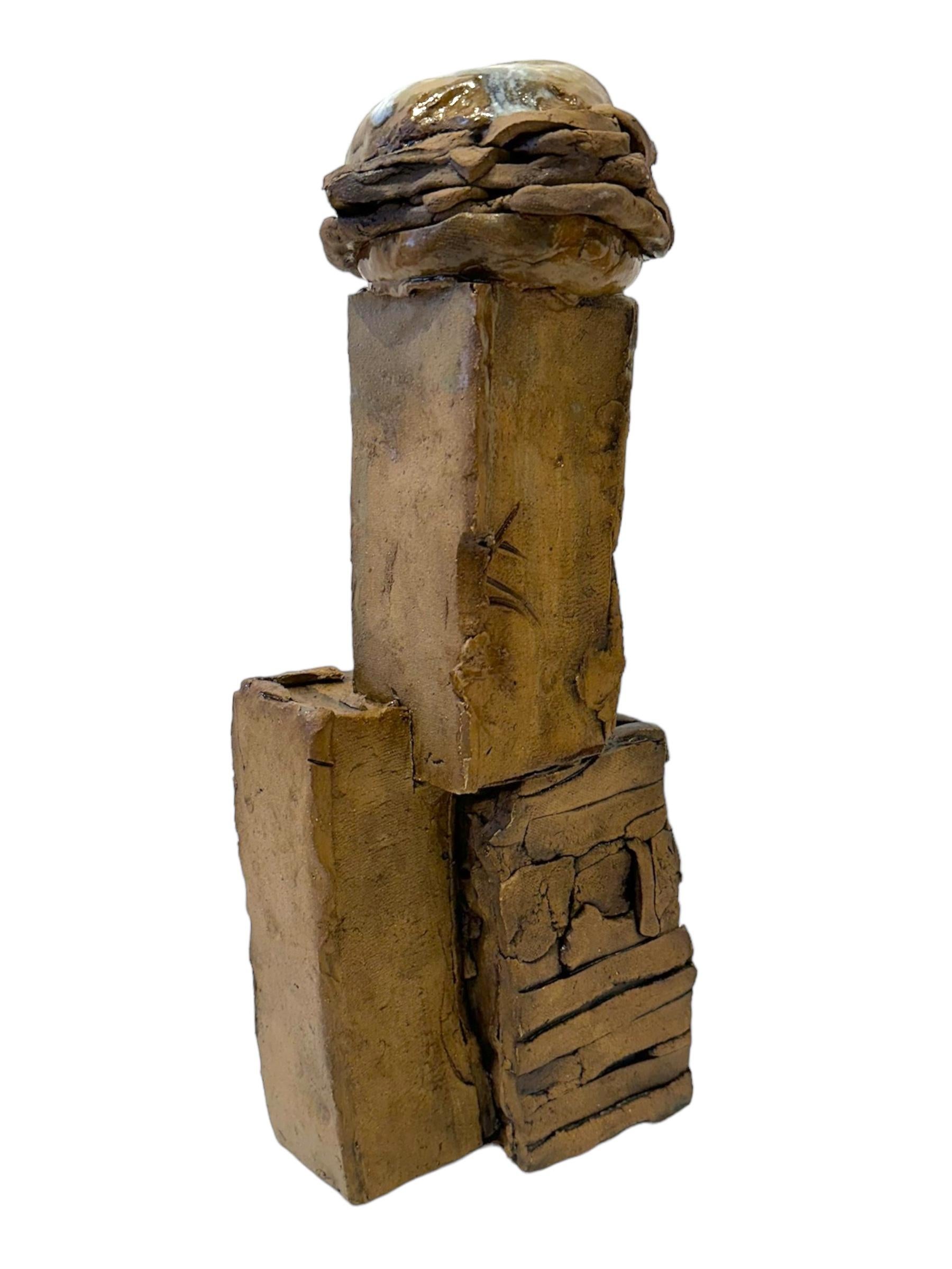 American Hand Built Earthenware Monument to a Hamburger For Sale