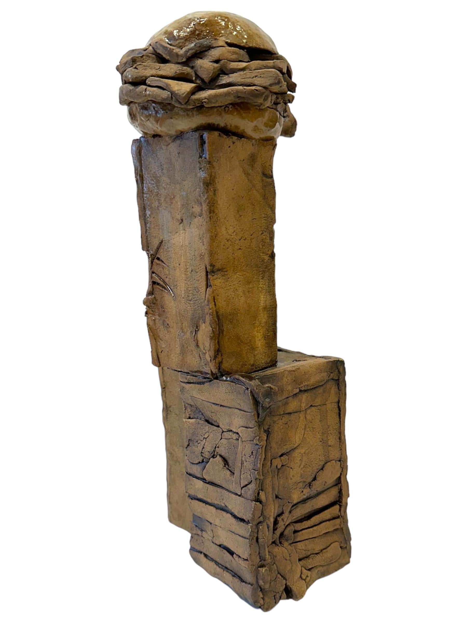 Hand Built Earthenware Monument to a Hamburger In New Condition For Sale In Chicago, IL