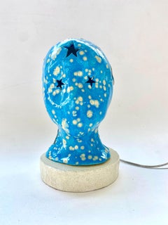 Hand Built Glazed Ceramic Night Lamp