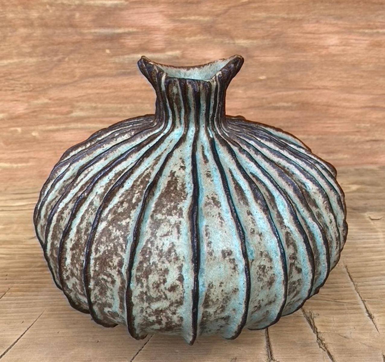 Clay Hand Built Glazed Ceramic Vase