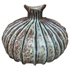 Hand Built Glazed Ceramic Vase