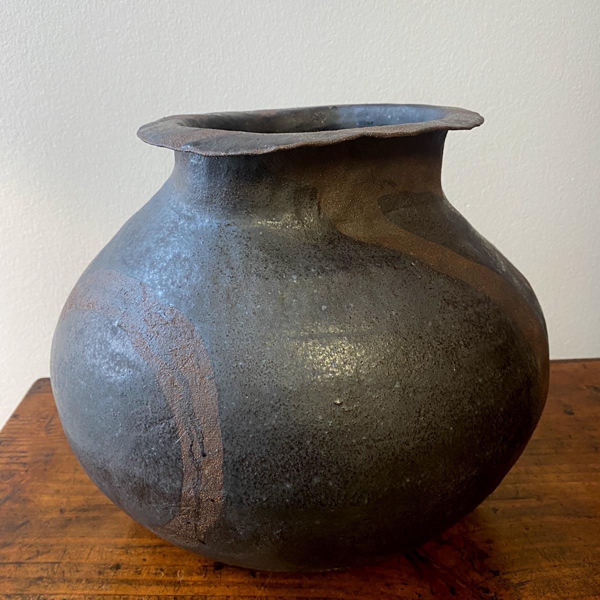 Hand Built Glazed Ceramic Vessel In New Condition For Sale In Los Angeles, CA