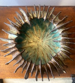 Hand Built Glazed Clay "Sea Urchin"