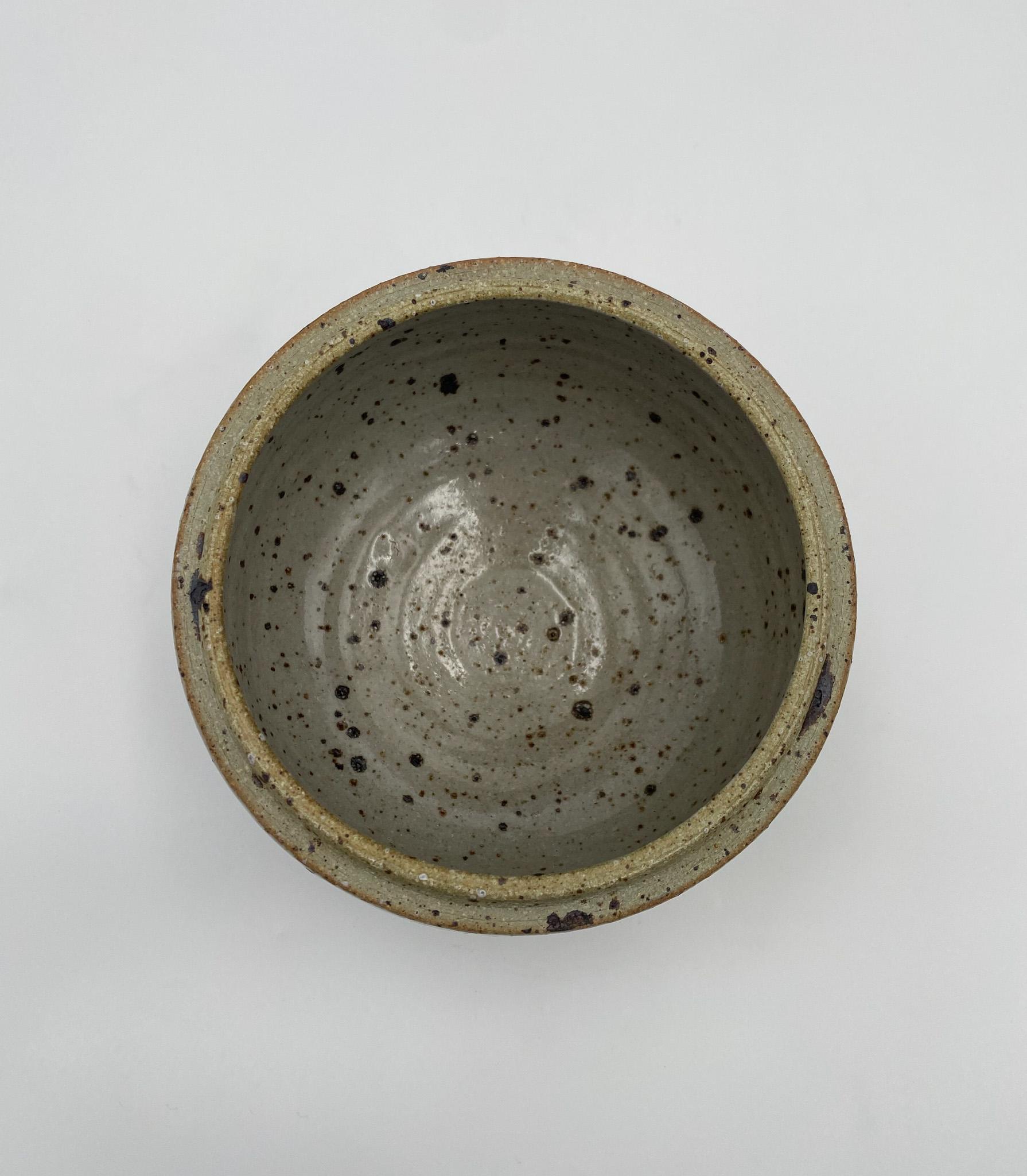 20th Century Hand Built Lidded Ceramic Studio Pottery Jar, 1970's For Sale