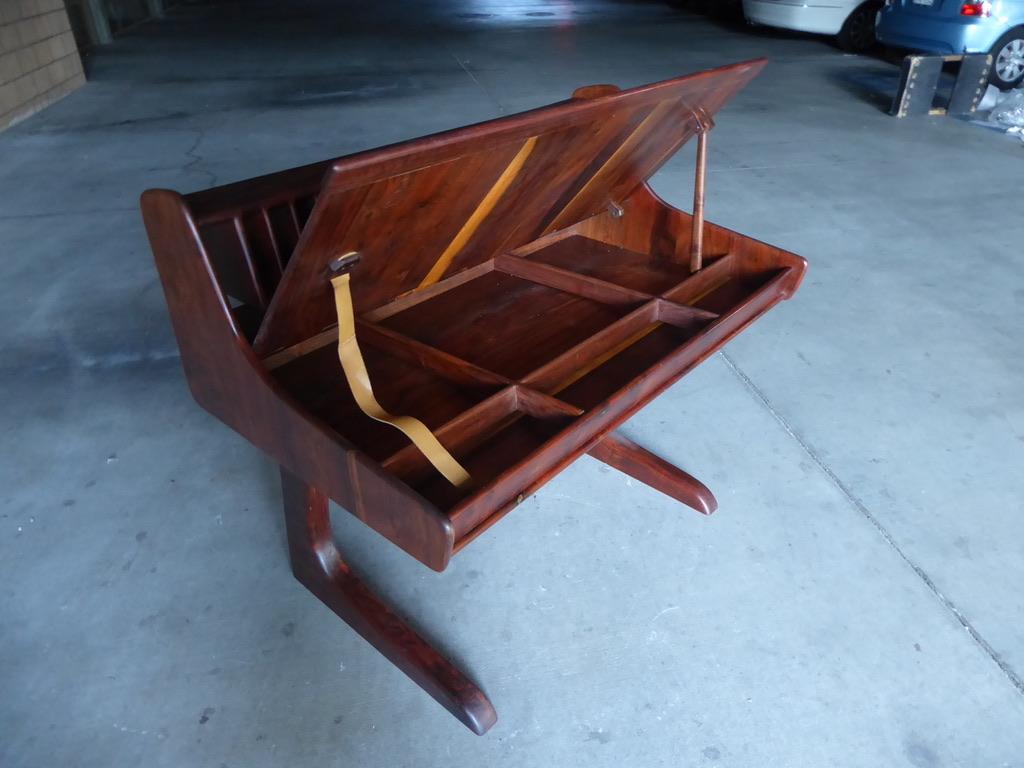 Hand Built Lift-Top Desk and Chair by California Artist Dale Holub circa 1970s For Sale 5