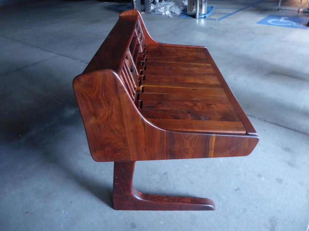 Hand Built Lift-Top Desk and Chair by California Artist Dale Holub circa 1970s For Sale 6