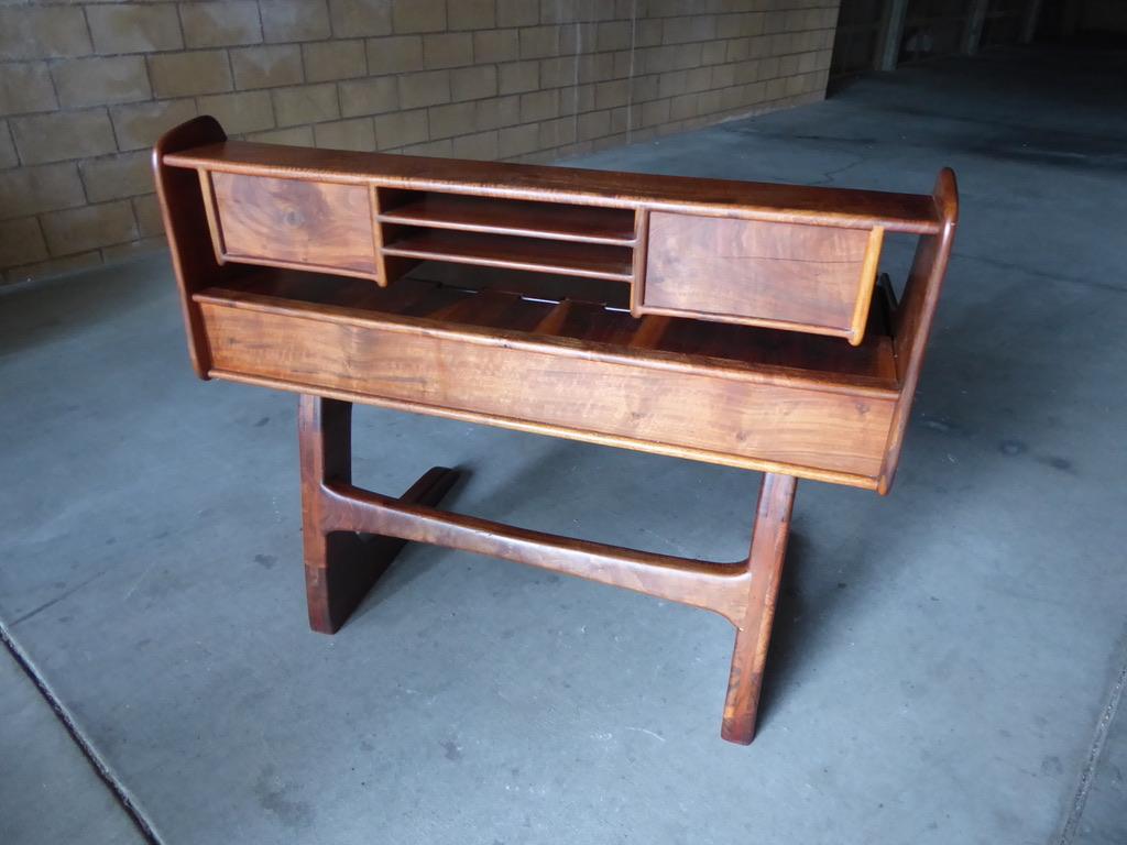 Hand Built Lift-Top Desk and Chair by California Artist Dale Holub circa 1970s For Sale 7