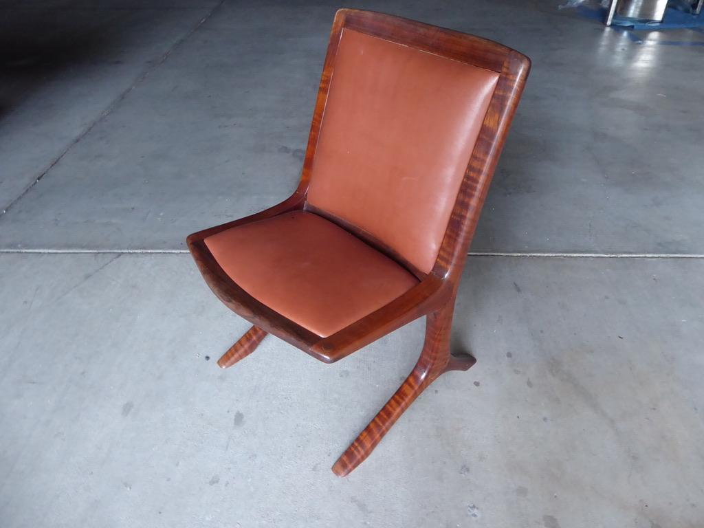 Hand Built Lift-Top Desk and Chair by California Artist Dale Holub circa 1970s For Sale 8