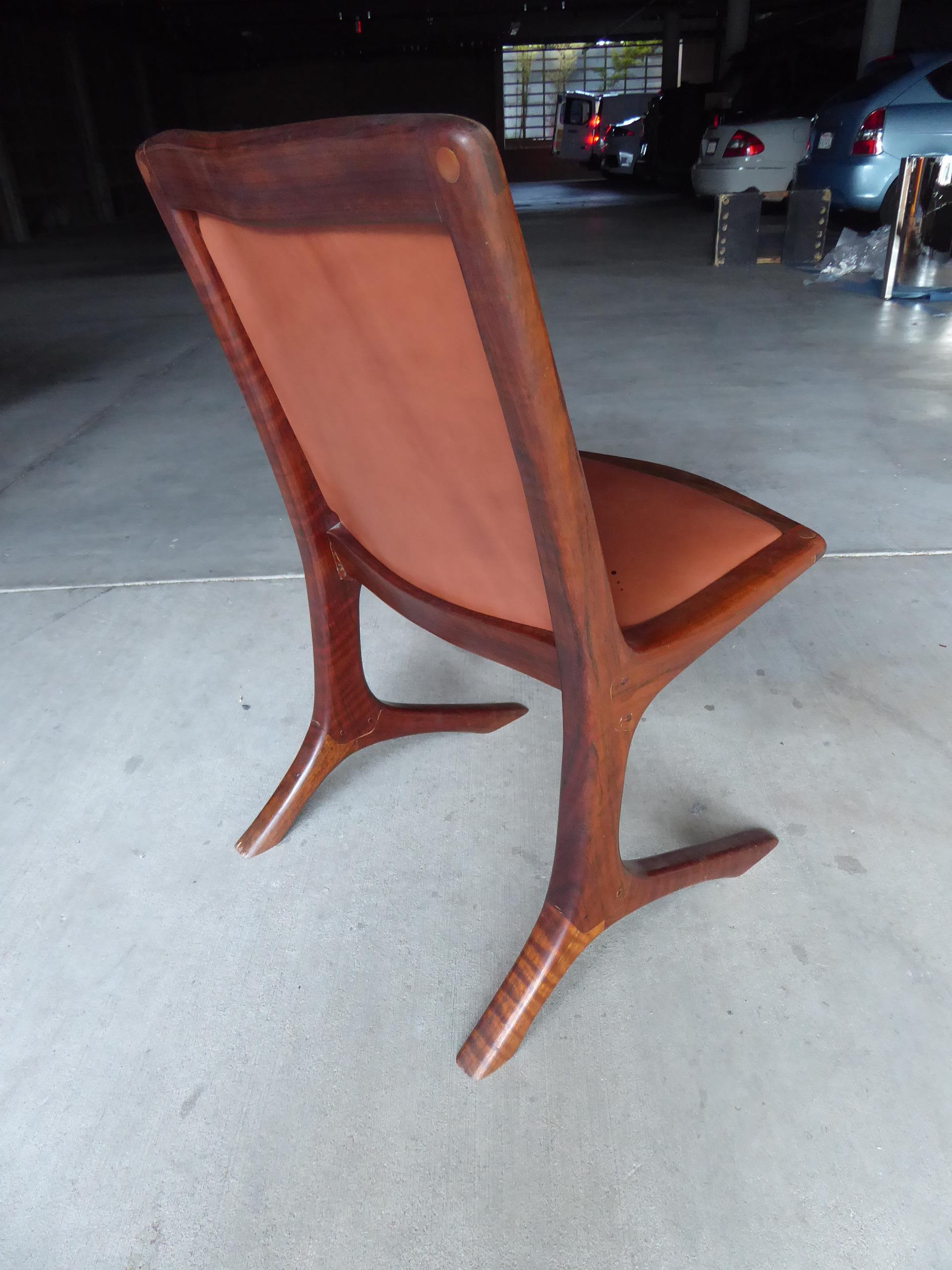 Hand Built Lift-Top Desk and Chair by California Artist Dale Holub circa 1970s For Sale 11