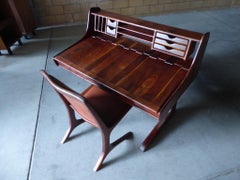 Hand Built Lift-Top Desk and Chair by California Artist Dale Holub circa 1970s